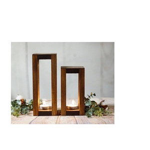 Etal ealight-andle older mayor, tand con base de madera para decoración etal - Product Image 3