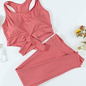 Nouvelle Collection : Ensemble de Sport Deux Pièces Grande Taille Respirant – Soutien-Gorge de Yoga et Legging Taille Haute 100% Polyester – Tenue de Sport Toutes Saisons - Product Image 4