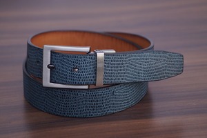 Cinturón de cuero de color azul de tendencia para hombres, venta al por mayor, cinturón de cuero para hombres, regalo corporativo de cuero genuino para empleados de oficina - Product Image 4