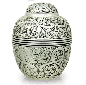 Elegantes urnas de cremación con estampado de pata de Mascota de metal para perros y gatos, suministros funerarios baratos al por mayor - Product Image 5