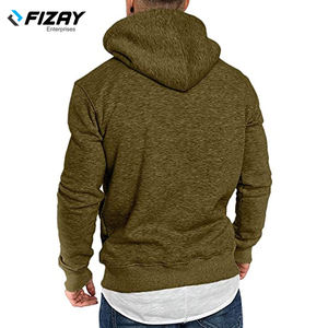 OEM เสื้อฮู้ดแขนยาวสำหรับผู้ชาย,เสื้อฮู้ดแบบสวมหัวผ้าฝ้าย50โพลีเอสเตอร์พิมพ์ลายไซส์ใหญ่พิเศษสีดำ - Product Image 3