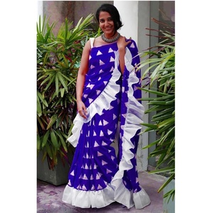 Latest Design Indian Women's Silk Heavy Stone Work Saree with Beautiful Blouse Evergreen Wholesale Price - Product Image 4