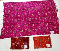 Pañuelos largos de rayón con estampado animal hechos a mano para mujer, pareos y sarongs multicolor, ropa de playa de verano, estampados en serigrafía, venta al por mayor.