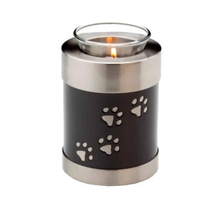 Urna de cenizas de Mascota, recuerdo pequeño, cilindro esmaltado blanco, urna de cremación a precio bajo, suministros funerarios - Product Image 6