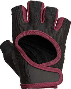 Guantes de levantamiento de pesas para mujer, con malla trasera elástica y Palma de cuero, diseño personalizado con material de alta calidad - Product Image 1
