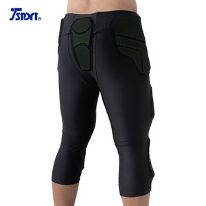 TSPORT-Pantalon intégré évacuant l'humidité pour football américain-Polyester noir/Nylon/Spandex - Product Image 3