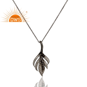 Magnífico Collar de Piedras Preciosas de Espesartita, Rodio Negro, Plata 925, Collar con Colgante de Diseño para Chicas, Proveedor de Joyería - Product Image 2