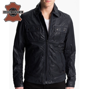 Chaqueta de Cuero Genuino para Hombre - Product Image 1
