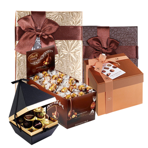 custom luxury paper cardboard nama ballotin bonbon sweet chocolate gift packing box with window