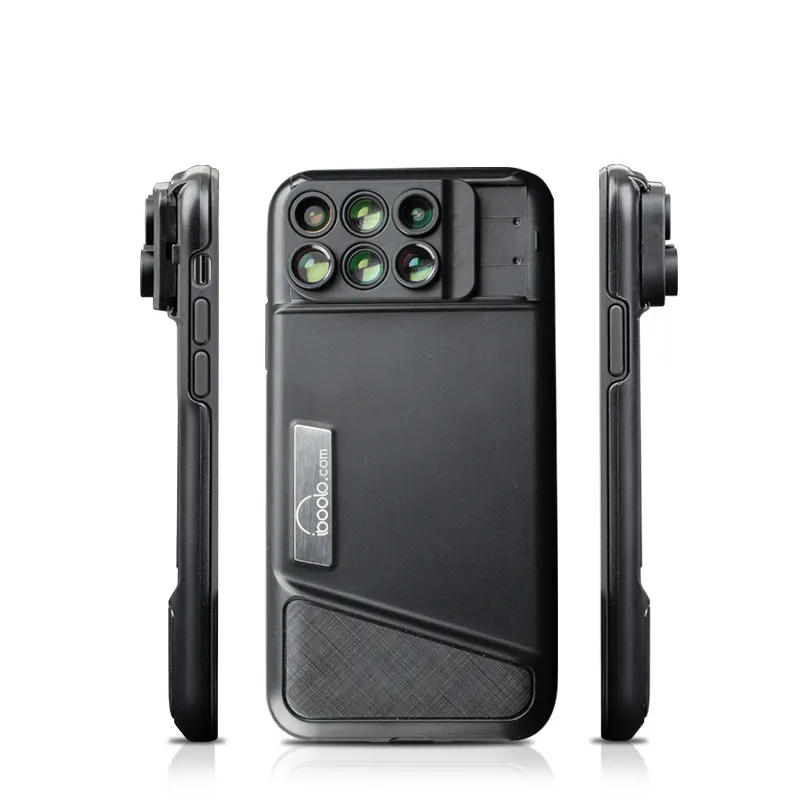 IBOOLO cell phone camera dual lenses for iPhone X portable in use