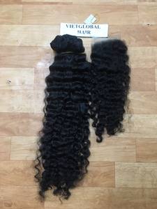 100% Cabello Remy Virgen sin procesar con cutícula alineada Paquetes brasileños profundos Extensiones de cabello humano de alta calidad - Product Image 2