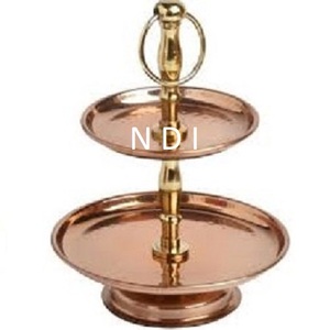 Juego de 3 soportes para pastel de cumpleaños, diseño mosaico, base redonda de metal, para fiestas de cumpleaños y otros usos. - Product Image 6