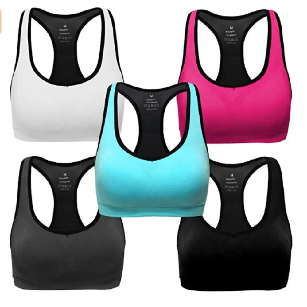 Zipper Top Bra Yoga S-XL Mulheres Acolchoado Yoga Top Esportes Respirável Workout Correndo Fitness Gym Yoga Camisas T-Shirt dos Esportes