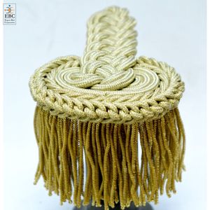 Épaulettes impériales faites à la main OEM, franges et tresses en fil d'or, garniture décorative en fil d'or, accessoire d'uniforme, vente en gros - Product Image 4