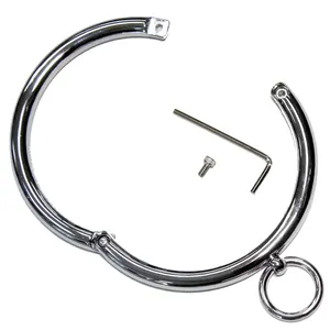Manufacturer And Wholesale Supplier Round Bar Bondage Slave Collar Stainless Steel Neck Collar For Female Male Bdsm Toys