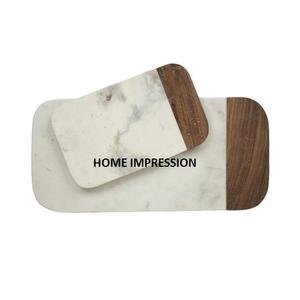 Quantité en vrac élégante exigeant des planches à découper en marbre et en bois décoratives faites à la main planches à découper de créateur indiennes modernes - Product Image 1