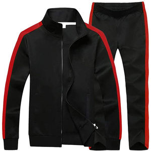 Survêtement zippé colorblock personnalisé pour hommes, grande taille, en polaire, avec logo brodé, vente en gros OEM - Product Image 5