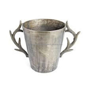Traditional Elegant Design <b>Champagne</b> <b>Ice</b> <b>Bucket</b> Stainless Steel Antique Finishing Modern Cooler Gift Holder Including Tongs - Product Image 3