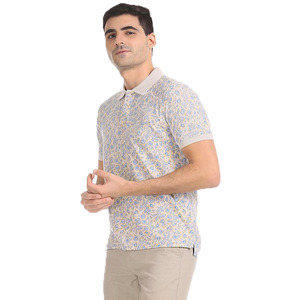 Polo de manga corta de poliéster y algodón para hombre, camiseta masculina con 3 botones elásticos y estampado de logotipo personalizado, informal - Product Image 3