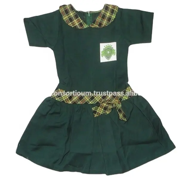 Marken qualität Custom ized Design Mädchen Uniform Kleid/Mädchen Top