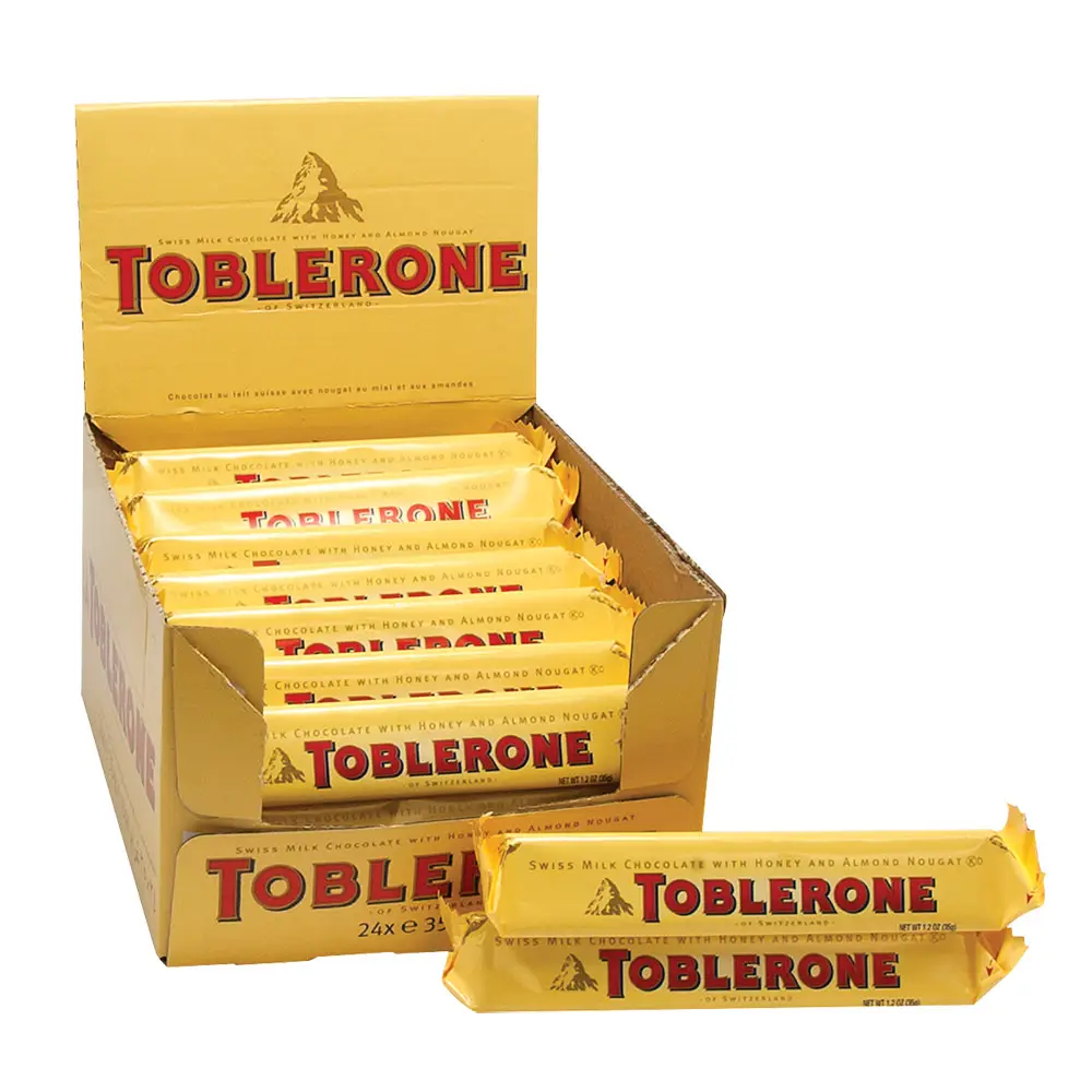 Toblerone Swiss Milk Chocolate with Honey & Almond Nougat (Pack of 20)