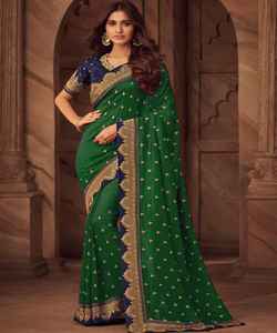 Diseñador bordado indio Sari blusa naranja red seda Modal viscosa perla trabajo flor diseños para fiesta usando damas étnicas - Product Image 5