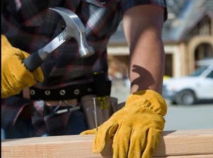 Gants de travail de style régulier en gros Construction Gants cousus solides Fabrication en usine de travail de sécurité en cuir - Product Image 6
