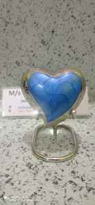 Souvenir en forme de cœur vert en laiton, fournitures d'enterrement, d'urne de crémation, cuivworld inde - Product Image 3