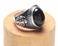 Bague noire avec noeud pour hommes, nouvelle bague à la mode, pierre précieuse naturelle, Onyx, turque, nouveau design 2022