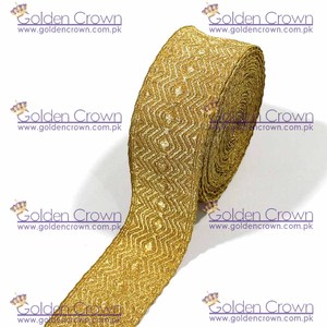 Gold Mylar Wire Lace Braid | Uniform Gold Mylar Lace Braid - Product Image 5