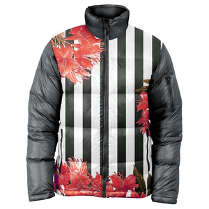 High Quality <b>Men's</b> Puffer Jacket Top Sale Fully Sublimated Custom Printed Design with Stand Collar Coated Processing - Product Image 1