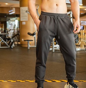 กางเกงลำลองขายาวผ้าฝ้าย65% โพลีเอสเตอร์35%,กางเกงเล่นยิมฟิตเนสสำหรับผู้ชาย - Product Image 4