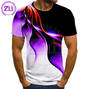 T-shirts pour hommes au design tendance, impression personnalisée, polyester/coton, respirant, séchage rapide, vêtements d'été pour adultes, grandes tailles - Product Image 5