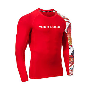 Venta al por mayor personalizado impreso de manga larga MMA Rash Guard compresión Fitness ropa - Product Image 5