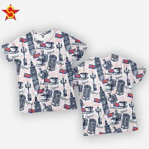 Low MOQ Wholesale Cotton Printed 3D Unisex O-Neck Casual Style Polyester Unisex T Shirts With Pattern From Company In Vietnam