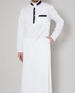 Nuevos Diseños Elegantes de Thobes de Algodón para Hombre - Thobe de Manga Larga hasta el Suelo de Calidad Premium Personalizado para Bodas - Product Image 5