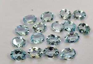 Topaze Bleu Ciel Naturelle Coupe mm Ovale Facette 4x6mm à 10x12mm-Topaze Bleu Ciel Lâche Ovale - Product Image 4