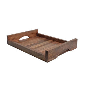 Plateau en bois manga antique fait main, meilleure vente, rectangulaire en bois, puce de bois, plateau de service de cuisine, accessoires de maison - Product Image 4