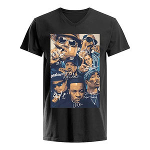 เสื้อยืดคอกลมสำหรับผู้ชายผ้าถักแขนสั้นทำจากผ้าฝ้าย100% พิมพ์โลโก้แบบกำหนดเอง - Product Image 5