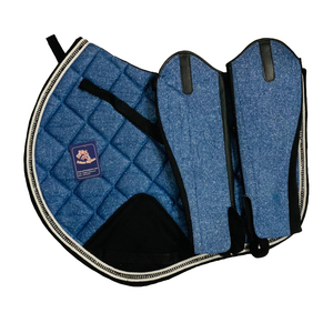 Ensemble de tapis de selle à paillettes avec logo personnalisable Style anglais saut brillant qualité tout usage guêtre demi-chaps doublure polaire - Product Image 4