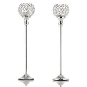 Bougeoirs en cristal de candélabre pour mariage - Product Image 2