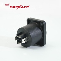 Conector de Altavoz SREXACT de Nylon de 4 Pines, Macho, para Montaje en Panel, Contactos de Aleación de Plata, 250V 20A, Rectangular 19x24mm, Audio