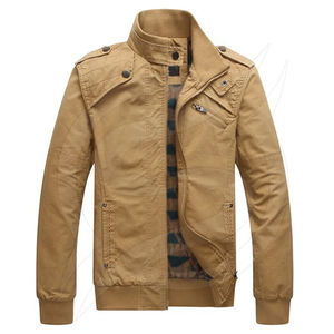 Manteau d'hiver à manches longues pour hommes, col montant, tenue chaude, simple, veste en coton de couleur unie, vente en gros, - Product Image 1