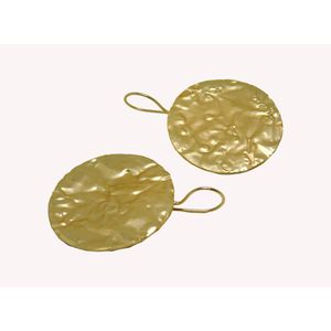 Pendientes colgantes de latón para niñas y mujeres, joyería de moda hecha a mano, peso ligero, chapado en oro, mate, venta al por mayor - Product Image 3