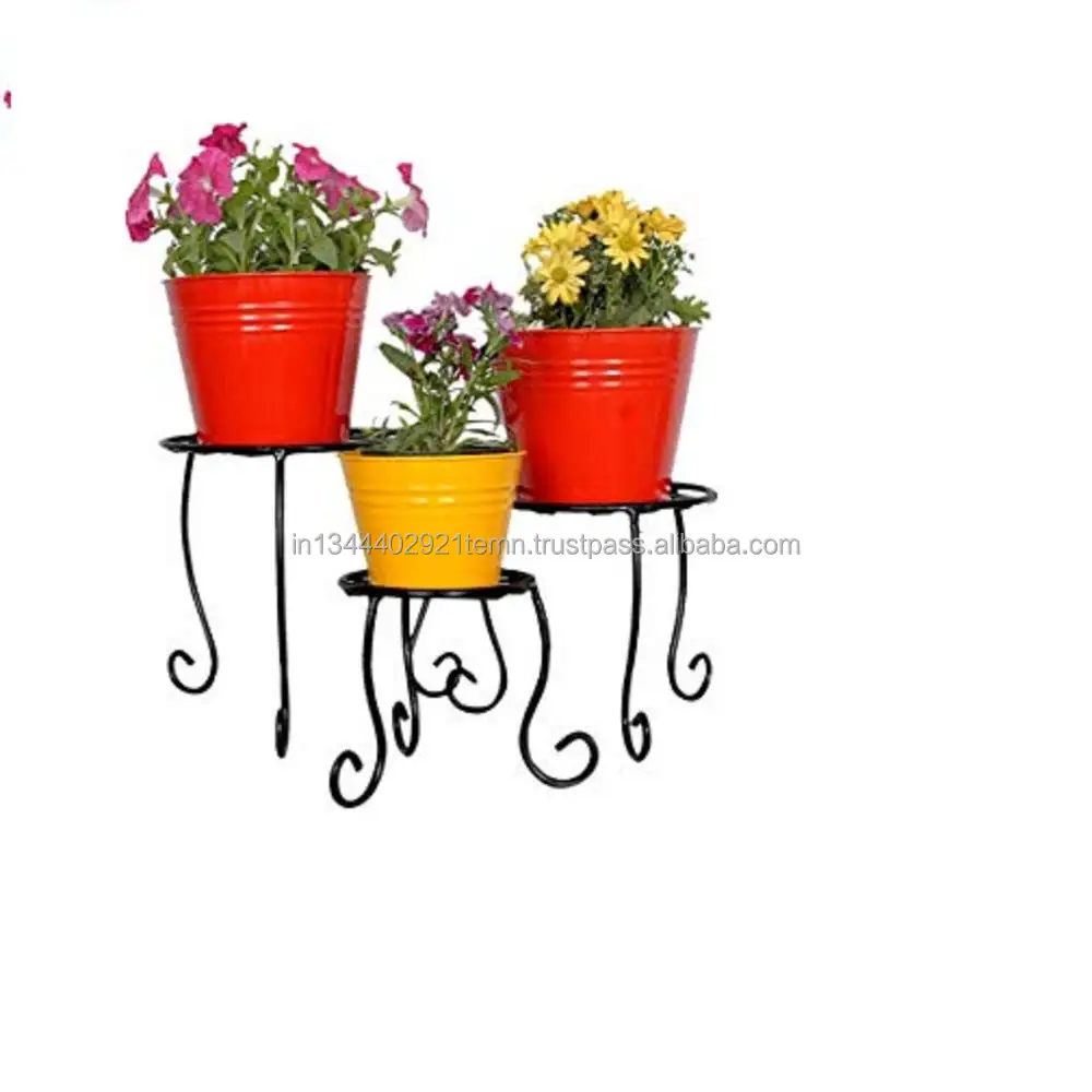 Garden Home Decoration Colorful Nordic Tea Wholesale Metal Flower Planter Plant Pots