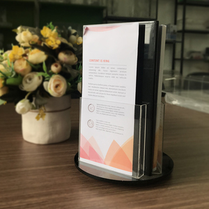 Countertop Clear Acrylic Magazine Flyers Leaflet Holder Brochure <b>Display</b> <b>Rack</b>/ acrylic leaflet holder - Product Image 3