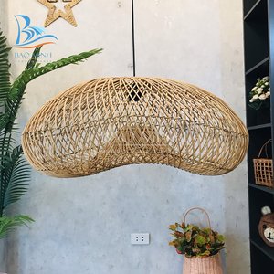 Pantalla de ratán de estilo nórdico bohemio Natural, tamaño grande para jardín, restaurante, Material de papel de vidrio, estilos de diseño chino japonés - Product Image 2