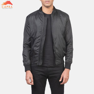 Veste d'aviateur noire, coupe-vent de haute qualité, pour l'hiver, vente en gros - Product Image 4