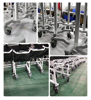 Pied pivotant à tige filetée de 5 pouces, pour lit d'hôpital, médical, en TPR, fauteuil à roulettes, g, OEM