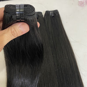Zeh — postiche de cheveux naturels lisses noirs, à double boucles alignées sur cuticules, longueur de 8 à 34 pouces, vente en gros - Product Image 3